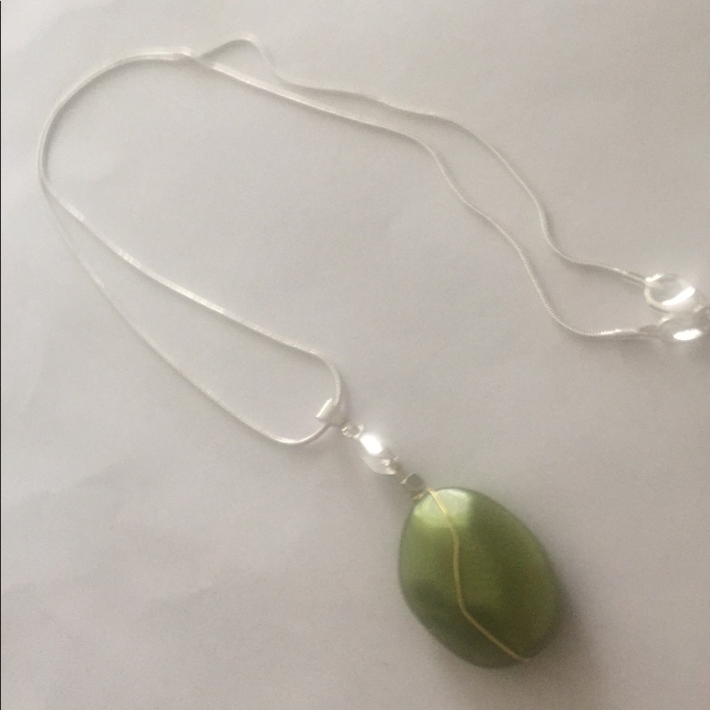 Beaded Sterling Silver Necklace